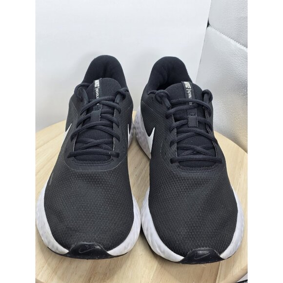 Nike Revolution 5 Mens 13 BQ3204-002 Black White Lace-Up Sneaker Shoes - Picture 4 of 9